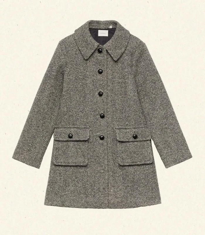 DEN Coats and Jackets Women Bonnaire Coat Herringbone DEN Coats and Jackets Women Bonnaire Coat Herringbone