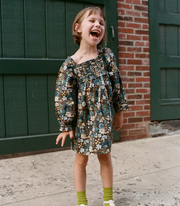DEN Dresses Women Little Acton Dress Bleu Arbor Floral