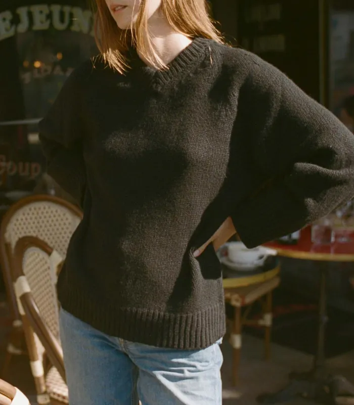 DEN Knitwear Women Merit Sweater Black