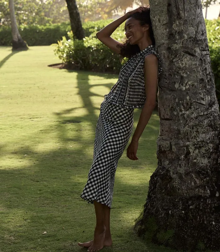 DEN Skirts Women Elowen Skirt Marilyn Gingham
