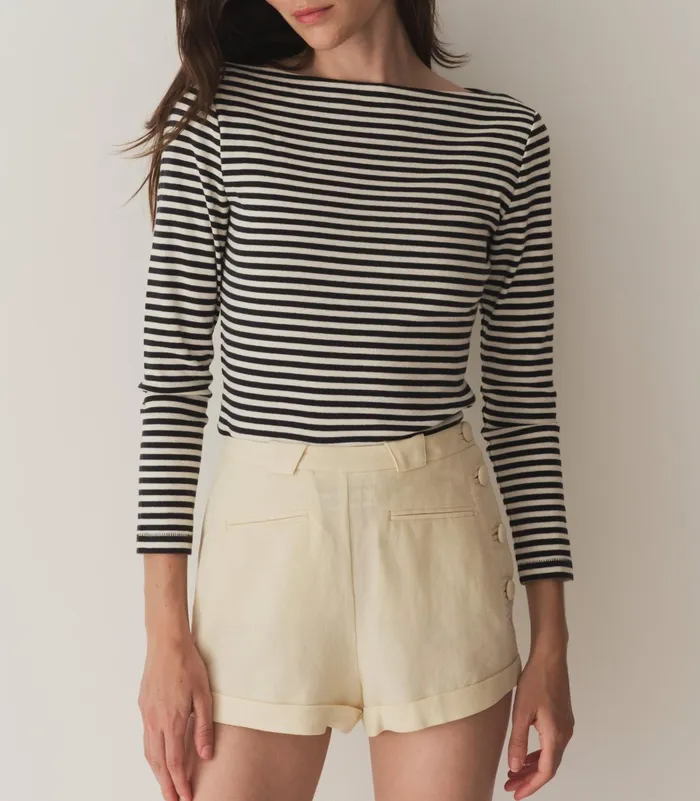 DEN Tees Women Paulette Tee Nantucket Stripe