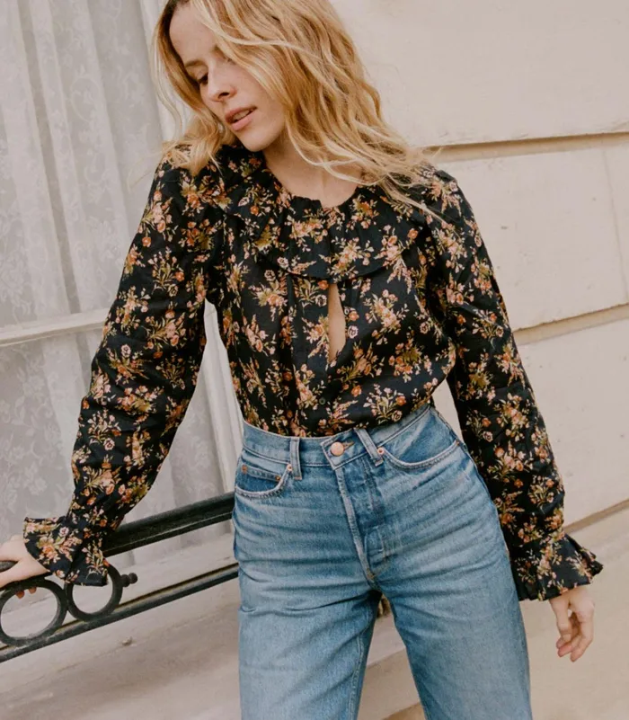 DEN Tops Women Jamie Top Foxglove Floral