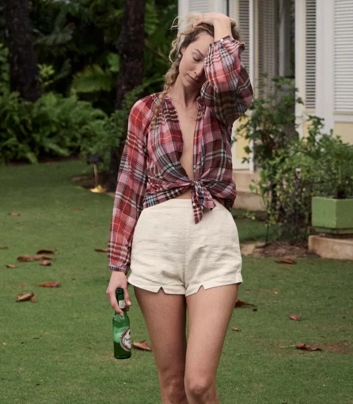 DEN Tops Women Janis Top Francine Plaid