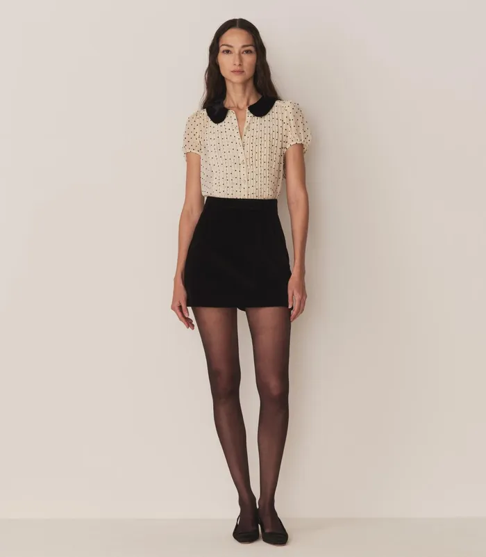 DEN Tops Women Madeline Top Mother Of Pearl Dot
