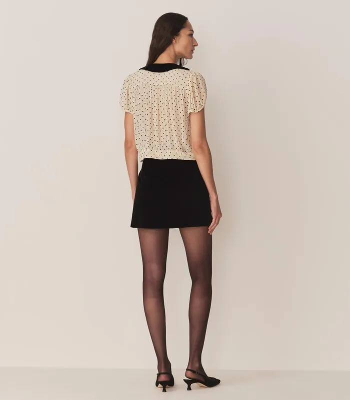 DEN Tops Women Madeline Top Mother Of Pearl Dot DEN Tops Women Madeline Top Mother Of Pearl Dot