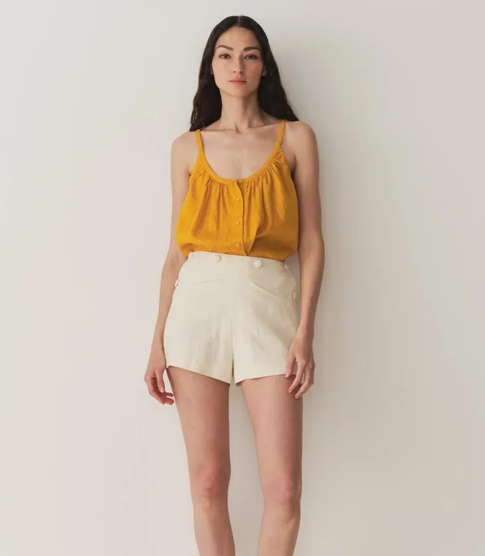 DEN Tops Women Nalina Linen Top Sunflower DEN Tops Women Nalina Linen Top Sunflower