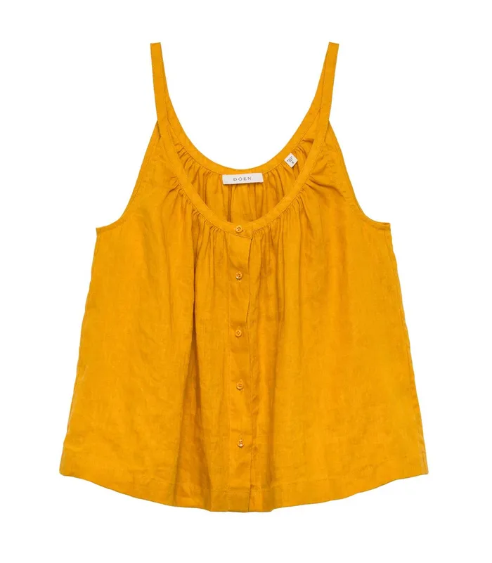 DEN Tops Women Nalina Linen Top Sunflower DEN Tops Women Nalina Linen Top Sunflower