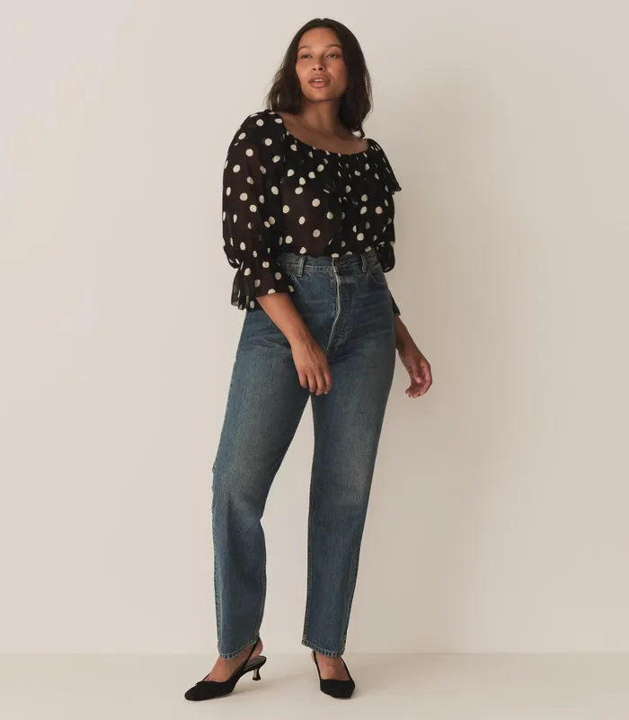 DEN Tops Women Vivian Top Solstice Sky Dot