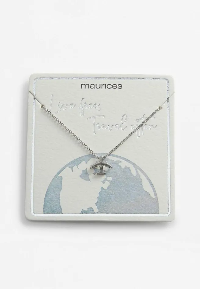 Dainty Airplane Necklace Women Maurices Jewelry
