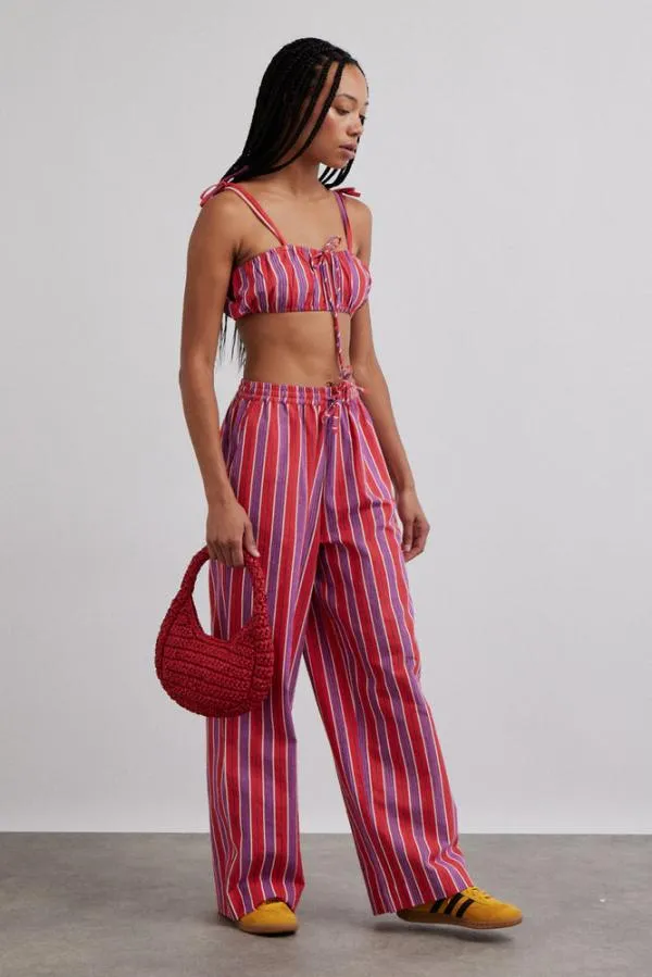 Damson Madder Coords Women Chlo Trousers 8211 Red Stripe