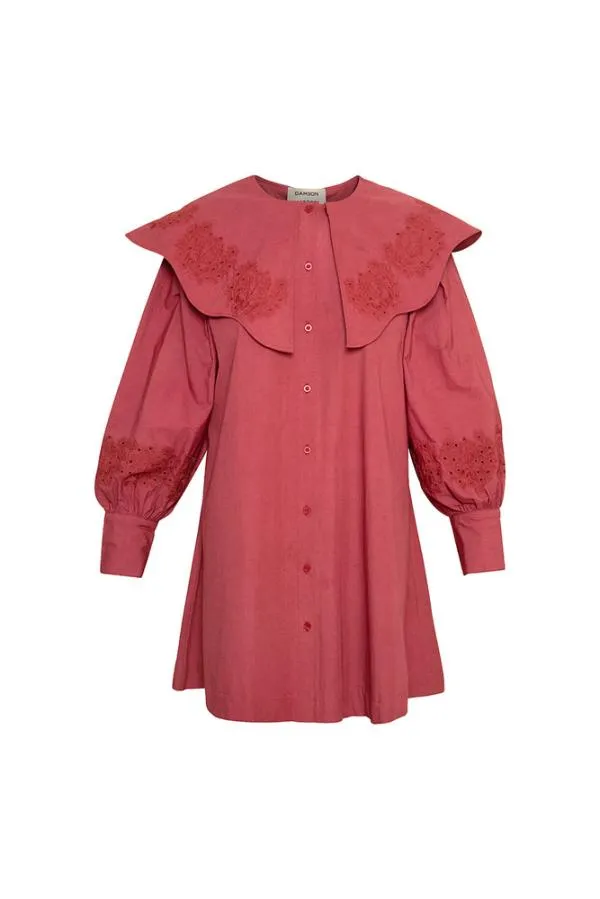 Damson Madder Dresses Women Mimi Mini Dress 8211 Plum Broderie