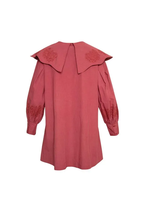 Damson Madder Dresses Women Mimi Mini Dress 8211 Plum Broderie
