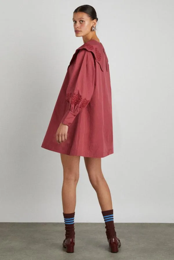 Damson Madder Dresses Women Mimi Mini Dress 8211 Plum Broderie