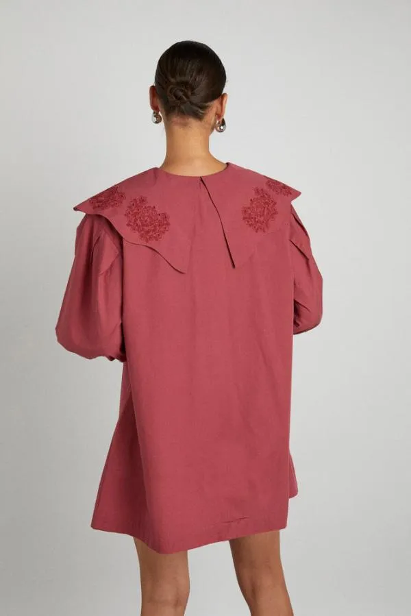 Damson Madder Dresses Women Mimi Mini Dress 8211 Plum Broderie