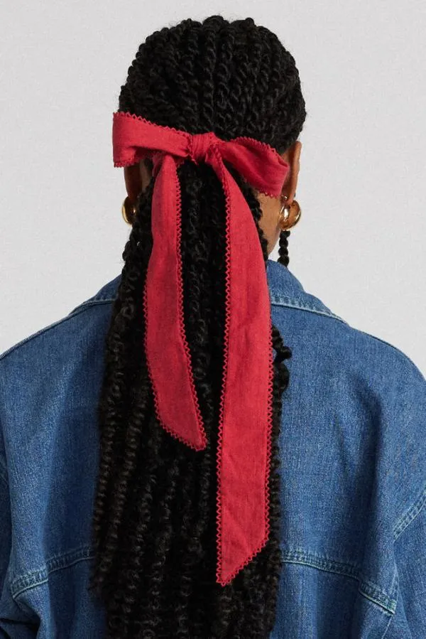 Damson Madder Hair Accessories Accessories Cotton Hair Bow 8211 Red