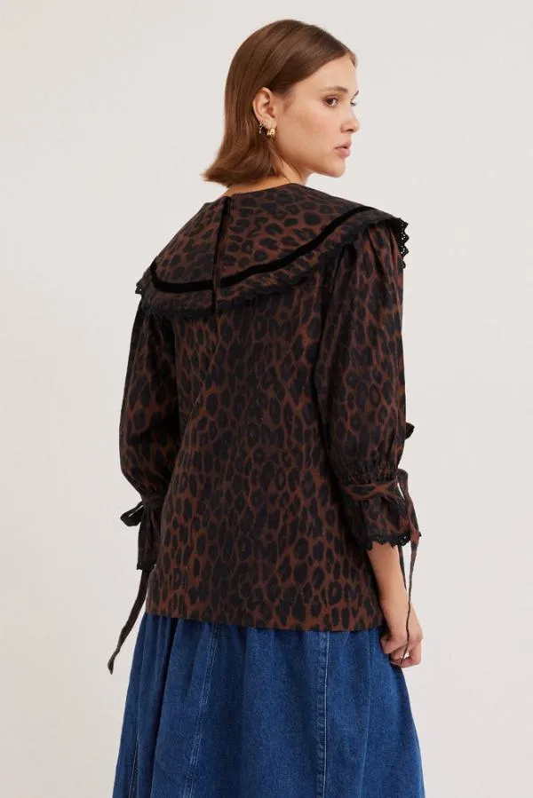 Damson Madder Tops Women Candice Blouse 8211 Leopard