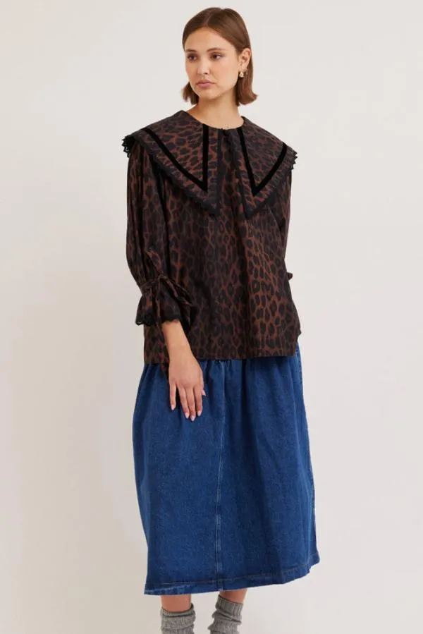 Damson Madder Tops Women Candice Blouse 8211 Leopard