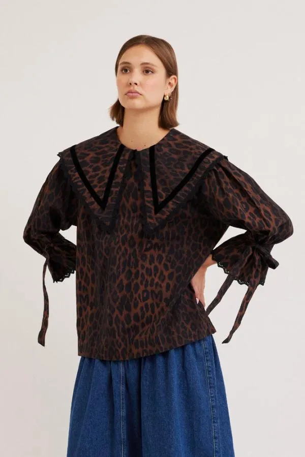 Damson Madder Tops Women Candice Blouse 8211 Leopard