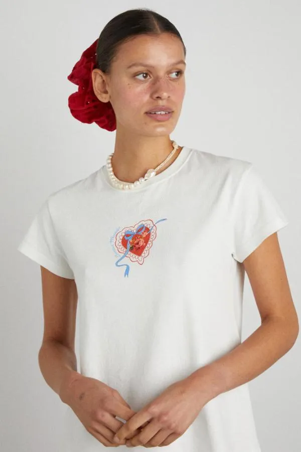 Damson Madder Tops Women Valentine Shrunken Tee