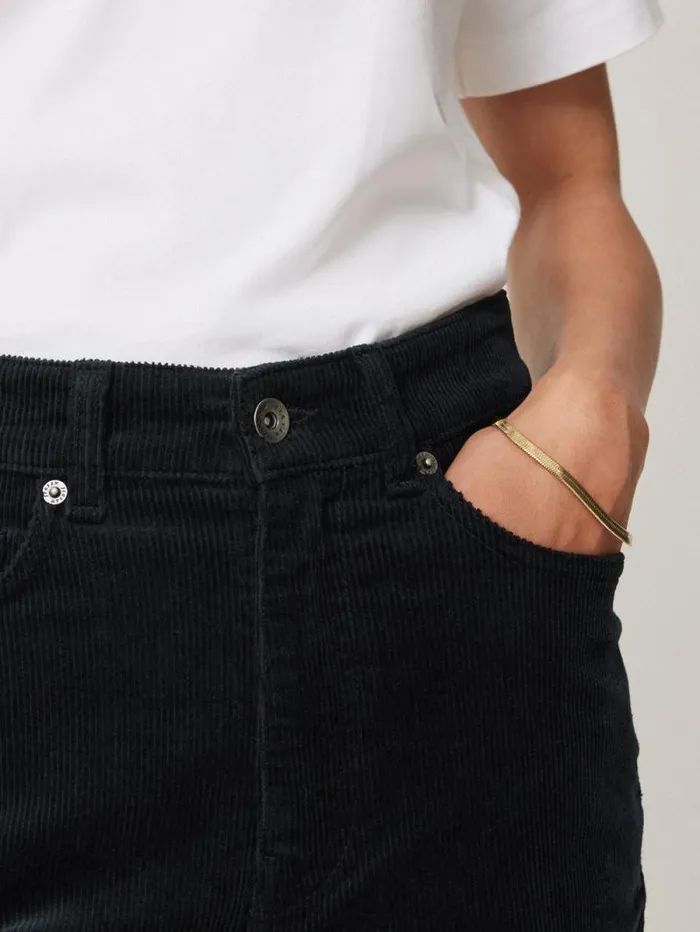 Delmont Cord Tapered Jean Navy Women Jigsaw Trousers