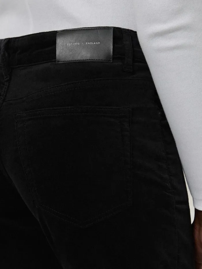 Delmont Velvet Tapered Jean Black Women Jigsaw Trousers