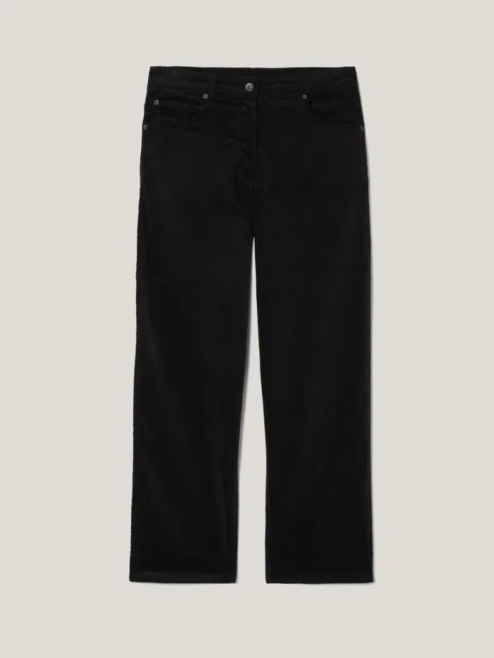 Delmont Velvet Tapered Jean Black Women Jigsaw Trousers