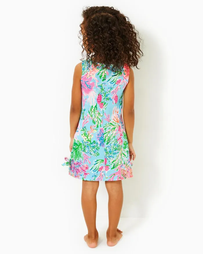 Dresses and Rompers GirlsHome and Gifts Lilly Pulitzer Girls Little Lilly Knit Shift Dress Celestial Blue Cay To My Heart