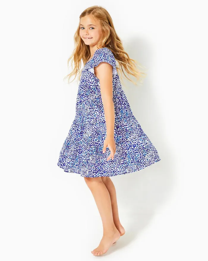 Dresses and Rompers Girls Lilly Pulitzer Girls Mini Kawai Tiered Dress Resort White Twisted Up
