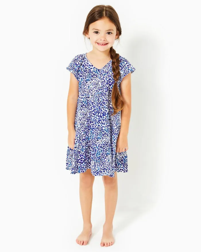 Dresses and Rompers Girls Lilly Pulitzer Girls Mini Kawai Tiered Dress Resort White Twisted Up
