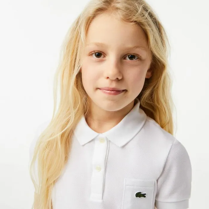 Dresses and Skirts Kids Lacoste Kids039 Cotton Polo Dress White 001