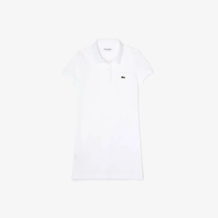 Dresses and Skirts Kids Lacoste Kids039 Cotton Polo Dress White 001