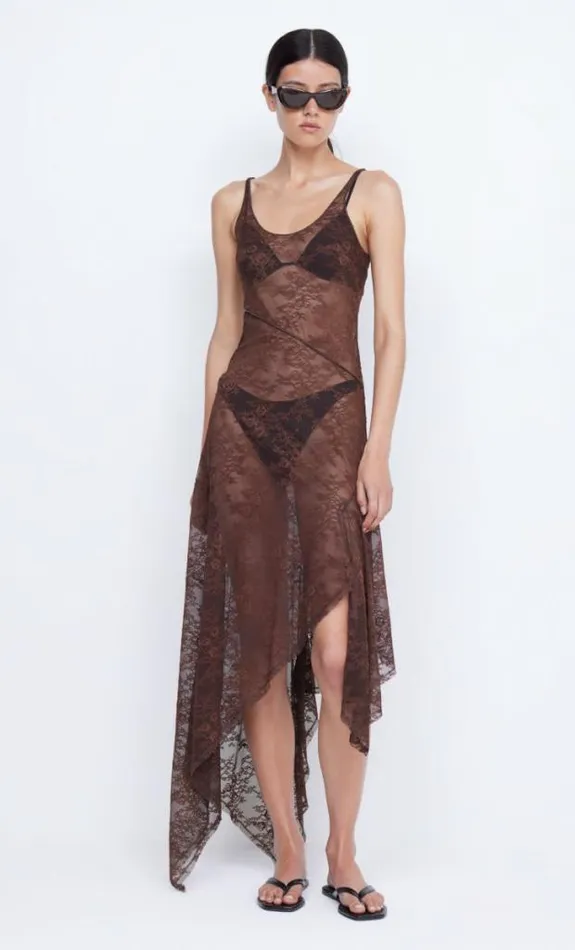 Dresses Bec Bridge Adonia Asym Midi Dress Chocolate