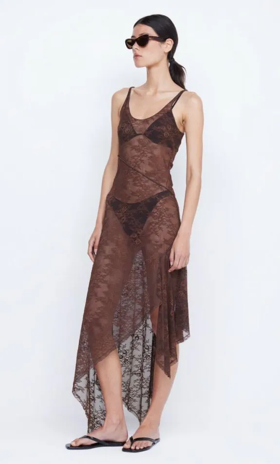 Dresses Bec Bridge Adonia Asym Midi Dress Chocolate