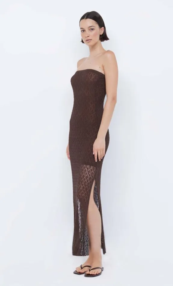 Dresses Bec Bridge Aurora Strapless Dress Choc