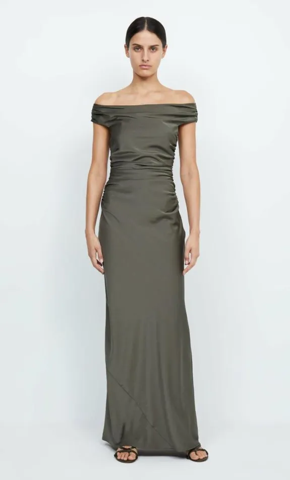 Dresses Bec Bridge Eternity Off Shoulder Maxi Dark Willow
