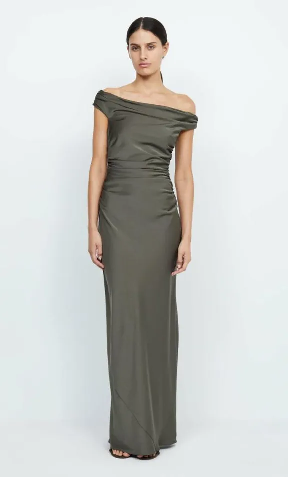 Dresses Bec Bridge Eternity Off Shoulder Maxi Dark Willow