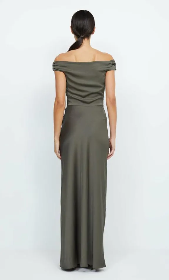 Dresses Bec Bridge Eternity Off Shoulder Maxi Dark Willow