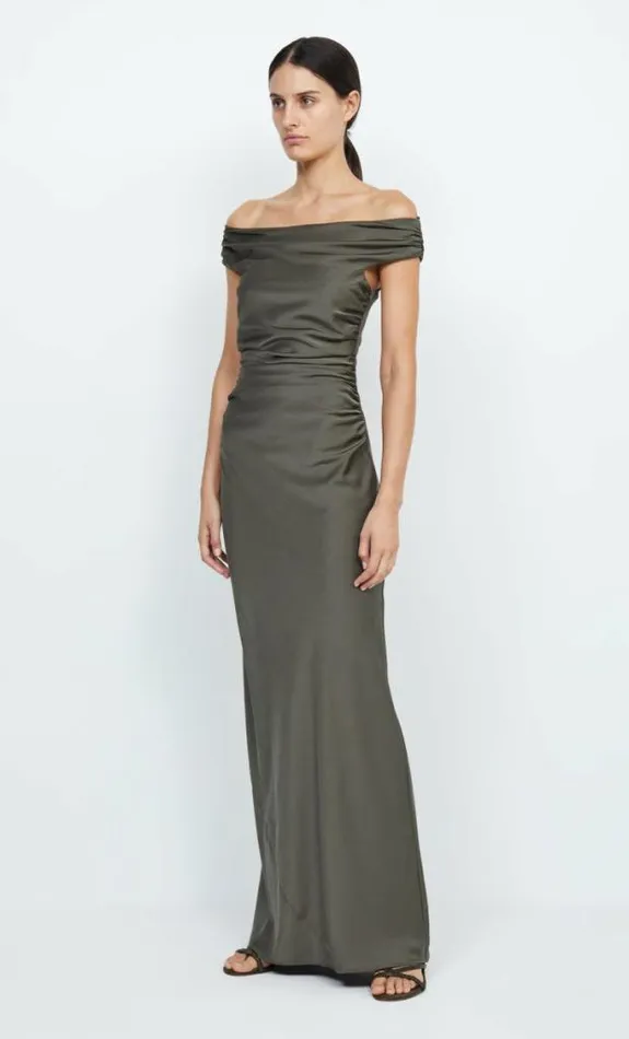 Dresses Bec Bridge Eternity Off Shoulder Maxi Dark Willow