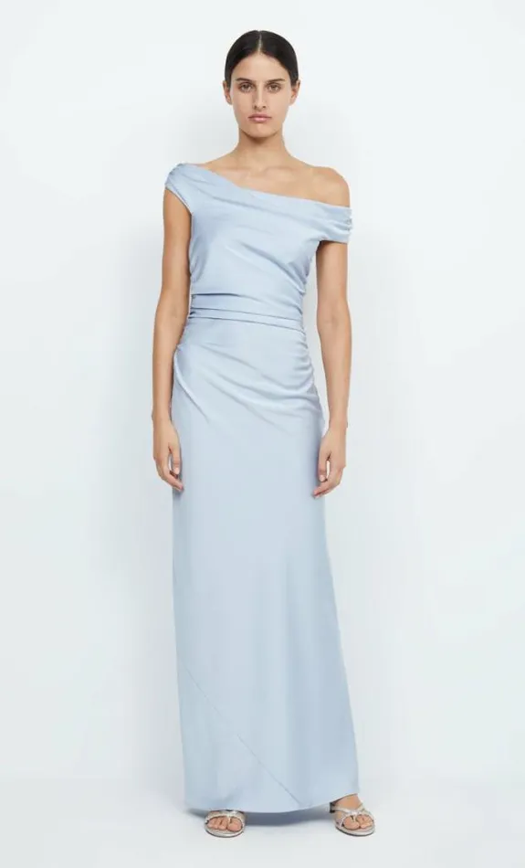 Dresses Bec Bridge Eternity Off Shoulder Maxi Dusty Blue