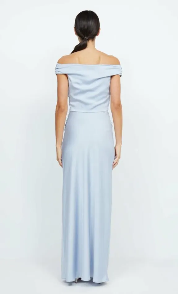 Dresses Bec Bridge Eternity Off Shoulder Maxi Dusty Blue