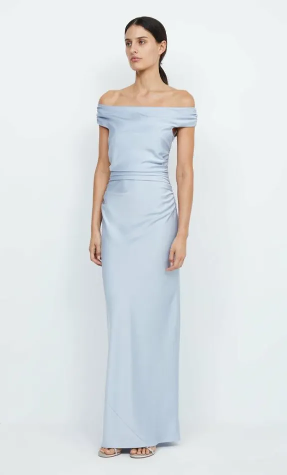 Dresses Bec Bridge Eternity Off Shoulder Maxi Dusty Blue