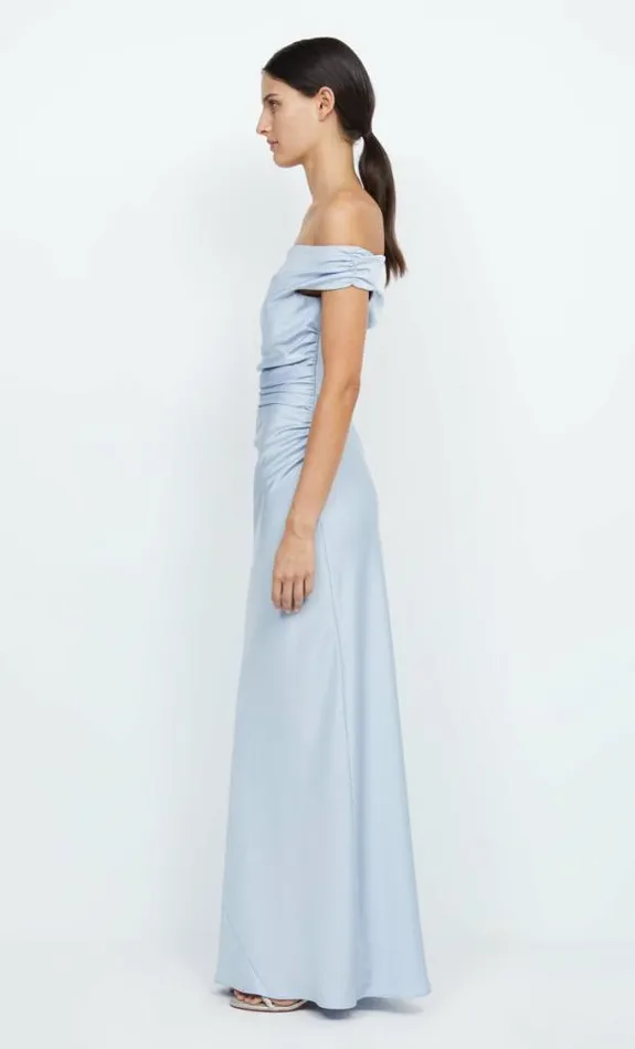 Dresses Bec Bridge Eternity Off Shoulder Maxi Dusty Blue