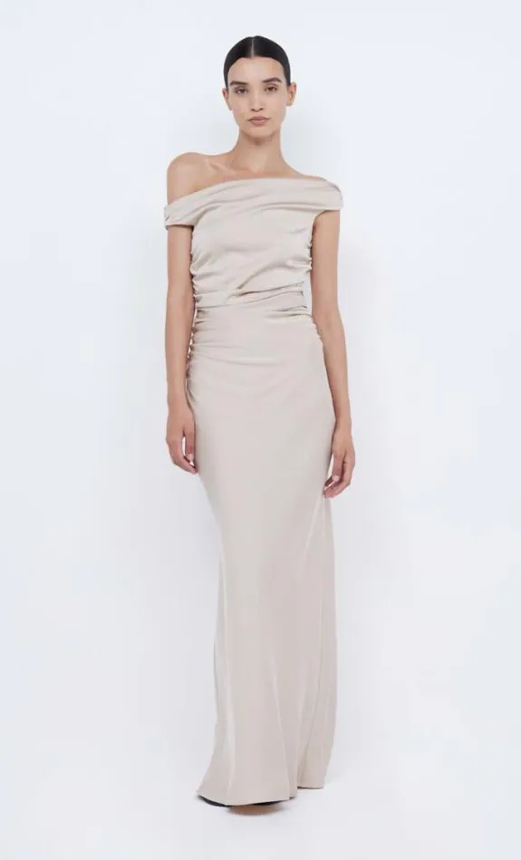 Dresses Bec Bridge Eternity Off Shoulder Maxi Sand