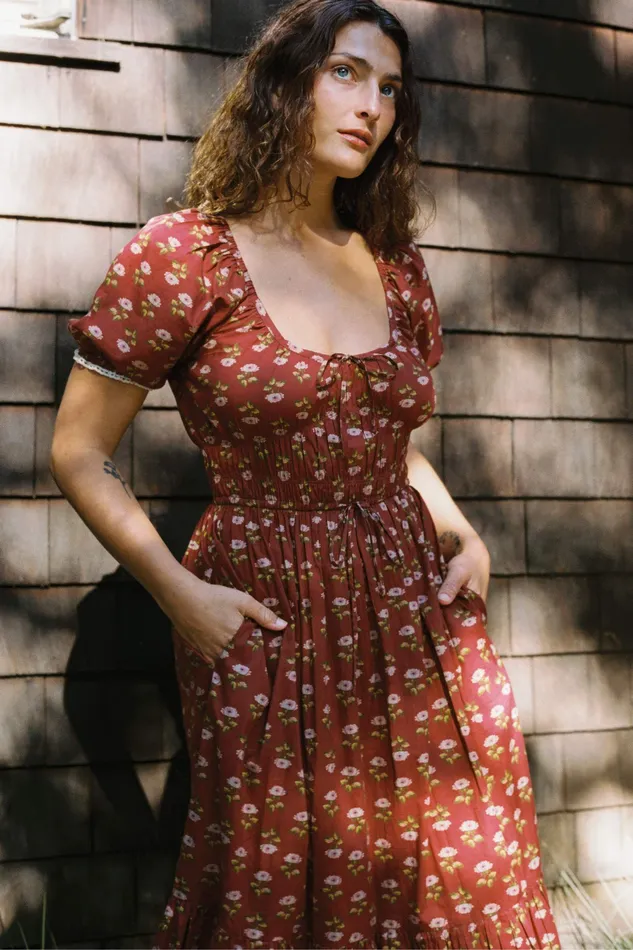Dresses Christy Dawn Women The Brynne Dress Antique Lotus Red