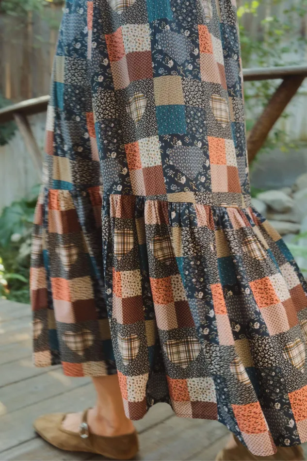 Dresses Christy Dawn Women The Brynne Dress Patchwork Blues