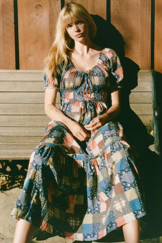 Dresses Christy Dawn Women The Brynne Dress Patchwork Blues