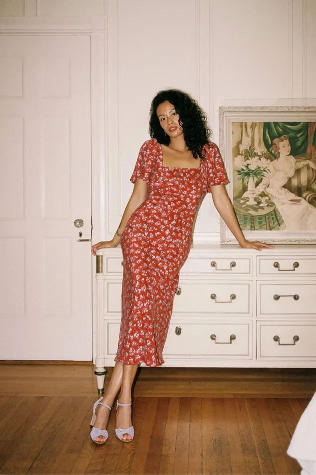 Dresses Christy Dawn Women The Carmen Dress Vermillion Tulips