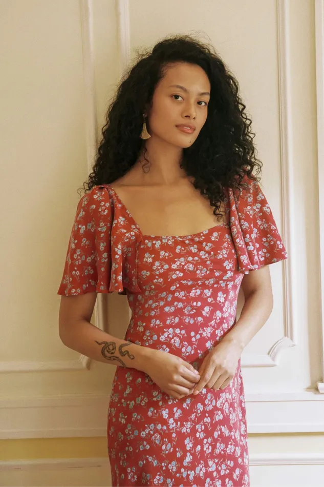 Dresses Christy Dawn Women The Carmen Dress Vermillion Tulips Dresses Christy Dawn Women The Carmen Dress Vermillion Tulips