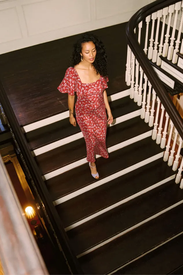 Dresses Christy Dawn Women The Carmen Dress Vermillion Tulips Dresses Christy Dawn Women The Carmen Dress Vermillion Tulips