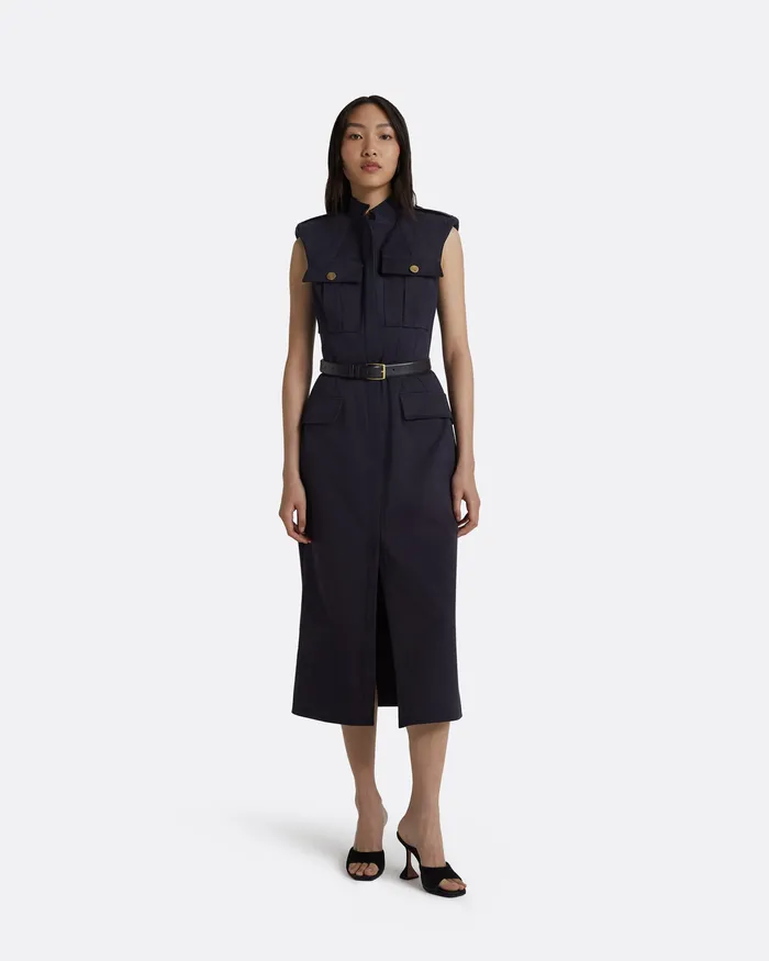 Dresses Safiyaa Women Lani Midnight Navy Midi Dress Midnight Navy